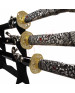 Samurajų kardų rinkinys – Katana Wakizashi Tanto Connor MacLeod su drakono galva, įskaitant kardų stovą